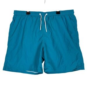 CSG Shorts Mens 3XL Blue Swim Trunks Mesh Lined Elastic Waist Pockets Drawstring